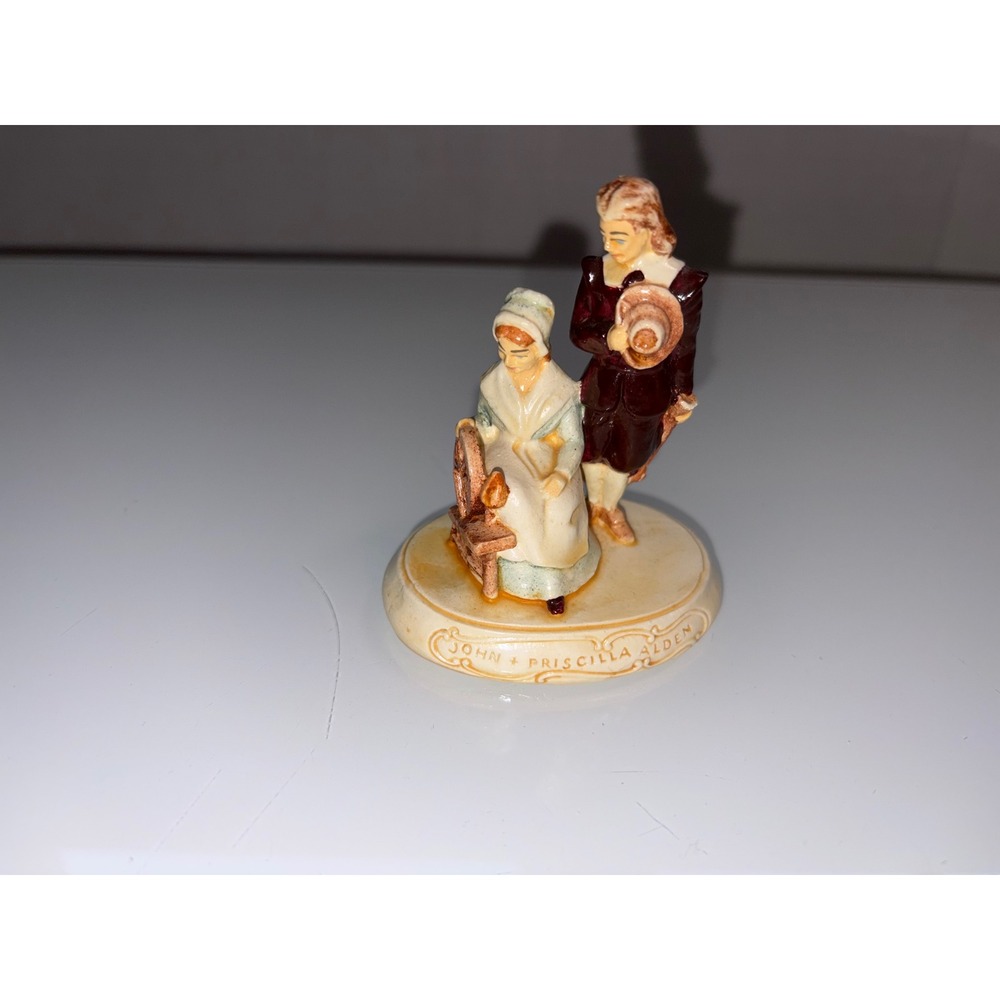 Vintage 1958 Sebastian Miniature "John & Priscilla Alden" Figurine P.W. Baston